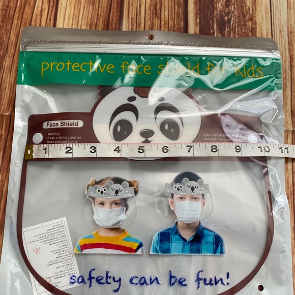 Kids Plastic Clear Face Shield Anti-Fog Panda - Picture 4 of 8